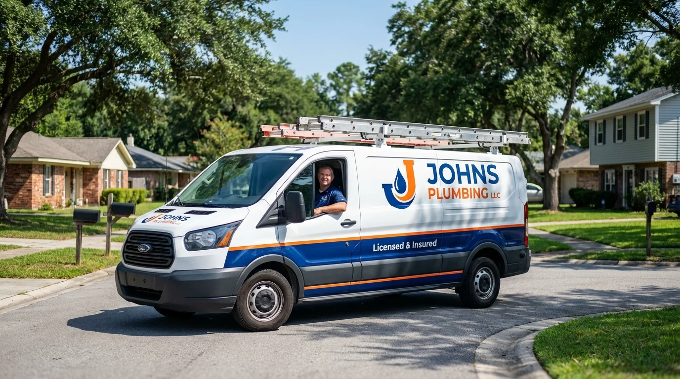 Johns Plumbing LLC service van in North Las Vegas, NV