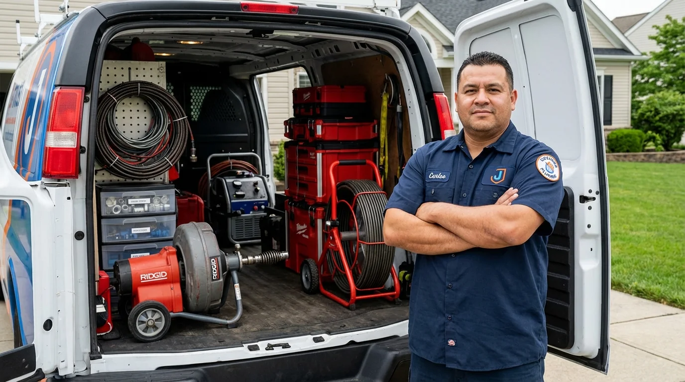 Professional drain cleaning equipment and Johns Plumbing LLC plumber in North Las Vegas